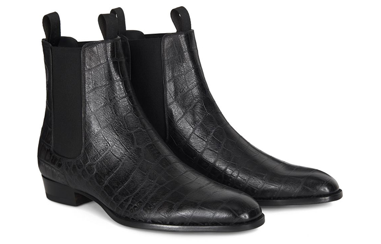 Giuseppe Zanotti Chelsea Boot 'Black Crocodile Print' 圖 2