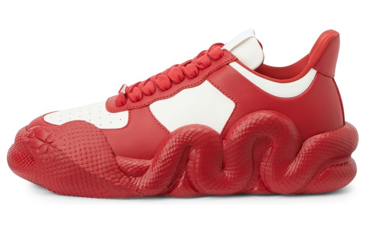 Giuseppe Zanotti Cobras 'Red White Gold Metal Accents'