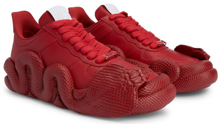 giuseppe zanotti/GZ Cobras 皮革 板鞋 男款 紅色 Lookbook giuseppe zanotti/GZ Cobras 皮革 板鞋 男款 紅色