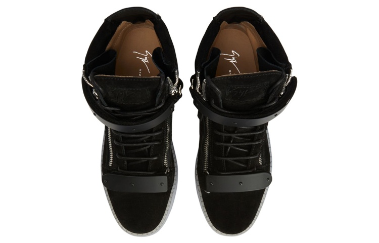 Shop Giuseppe Zanotti Coby ''Velvet Nero'' RM30024002