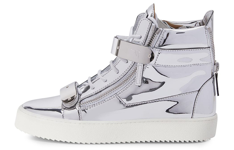Giuseppe Zanotti Coby 'Metallic Silver High-Top'