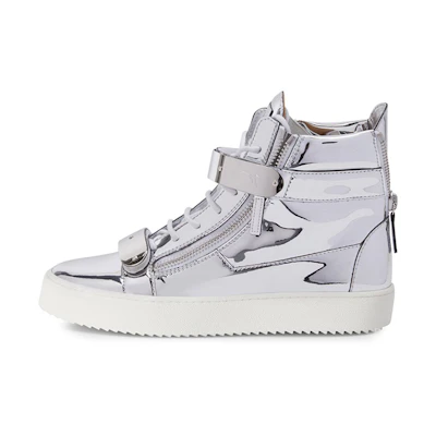 Giuseppe Zanotti Coby 'Metallic Silver High-Top'