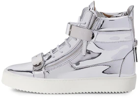 Giuseppe Zanotti Coby 'Metallic Silver High-Top' RM20044001 Giuseppe Zanotti Coby 'Metallic Silver High-Top' RM20044001