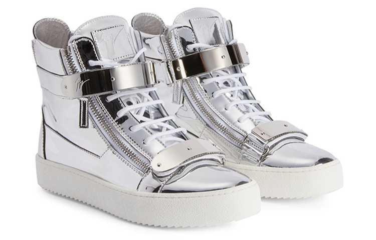 Giuseppe Zanotti Coby 'Metallic Silver High-Top' 圖 2