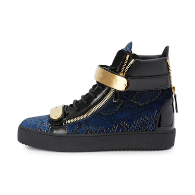 Giuseppe Zanotti Coby High 'Black Blue Zipper'