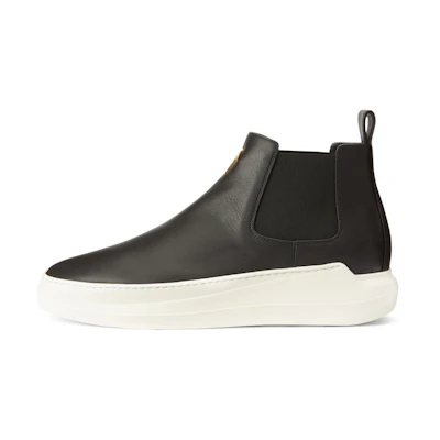 Giuseppe Zanotti Conley High-Top Slip-On Chelsea Boots 'Black Leather'