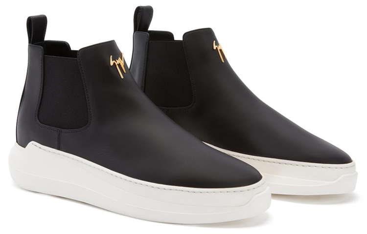 Giuseppe Zanotti Conley High-Top Slip-On Chelsea Boots 'Black Leather' 圖 2