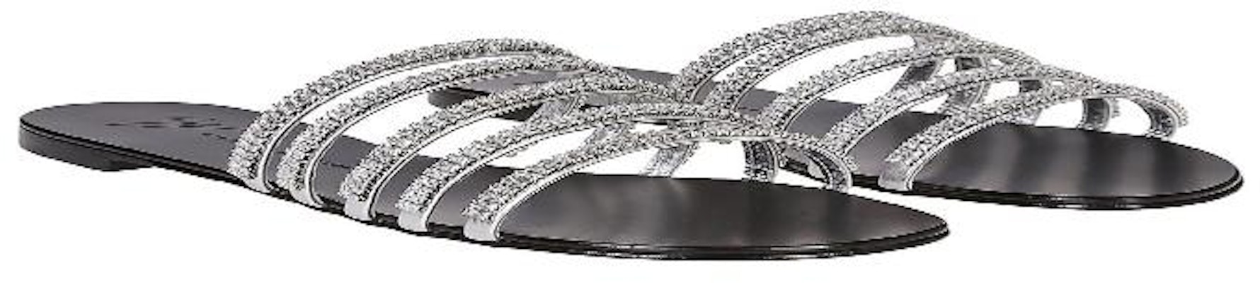 Giuseppe Zanotti Flat Slide Sandals 'Michela Jewel Strap Black' E900013004 Order Giuseppe Zanotti Flat Slide Sandals 'Michela Jewel Strap Black' E900013004