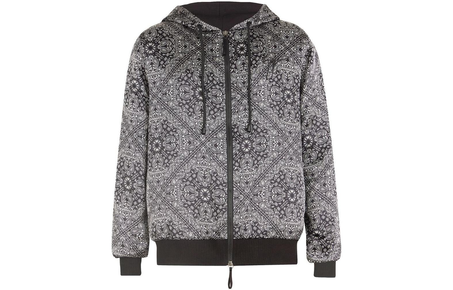 Giuseppe Zanotti Floral Print Zip Hoodie Jacket Men’s Black ERU1002002