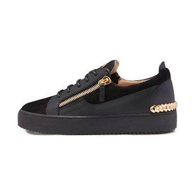 Giuseppe Zanotti Frankie 'Black Velvet Leather'