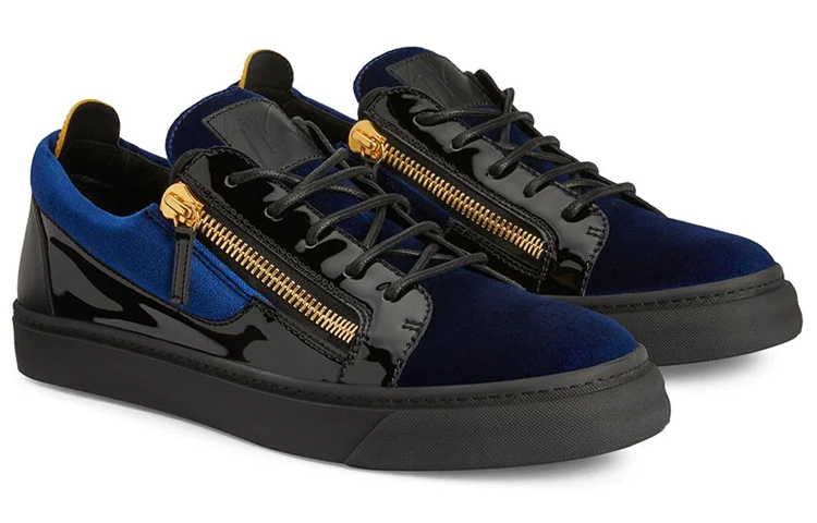 Giuseppe Zanotti Frankie 'Metallic Double Zipper - Black Blue' 圖 2