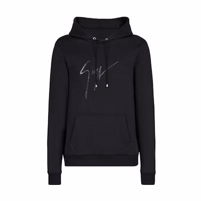 Giuseppe Zanotti FW23 Black Hoodie with Logo Print IRU3002001