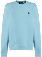 Giuseppe Zanotti FW23 Solid Color Logo Print Crewneck Sweatshirt Blue IRU2012K01 Giuseppe Zanotti FW23 Solid Color Logo Print Crewneck Sweatshirt Blue IRU2012K01