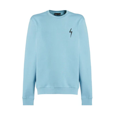 Giuseppe Zanotti FW23 Solid Color Logo Print Crewneck Sweatshirt Blue IRU2012K01