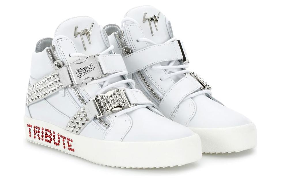 Lookbook Sepatu Tinggi Giuseppe Zanotti Tribute 'Kulit Putih' 1RM90064003