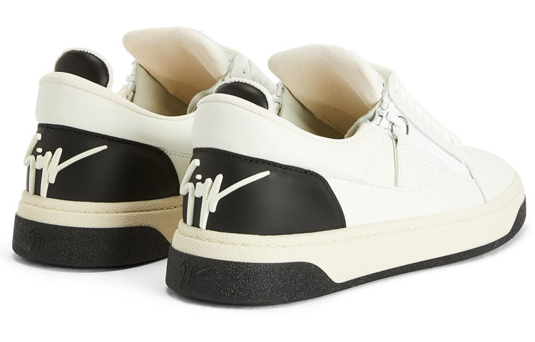 Shop Giuseppe Zanotti GZ94 'Black and White Floral Lace-Up Low-Top' RU30027001