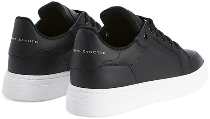giuseppe zanotti/GZ Gz94 皮革 經典圓頭繫帶 低幫 板鞋 男款 黑色 Shop giuseppe zanotti/GZ Gz94 皮革 經典圓頭繫帶 低幫 板鞋 男款 黑色