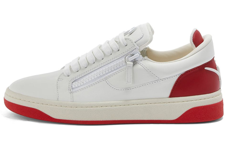 Giuseppe Zanotti Gz94 'White Red Floral Low-Top'