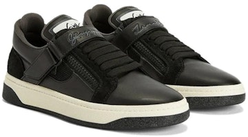 Giuseppe Zanotti/GZ Gz94 牛皮革 舒適百搭圓頭綁帶厚底 低幫 板鞋 男款 黑色 Order Giuseppe Zanotti/GZ Gz94 牛皮革 舒適百搭圓頭綁帶厚底 低幫 板鞋 男款 黑色