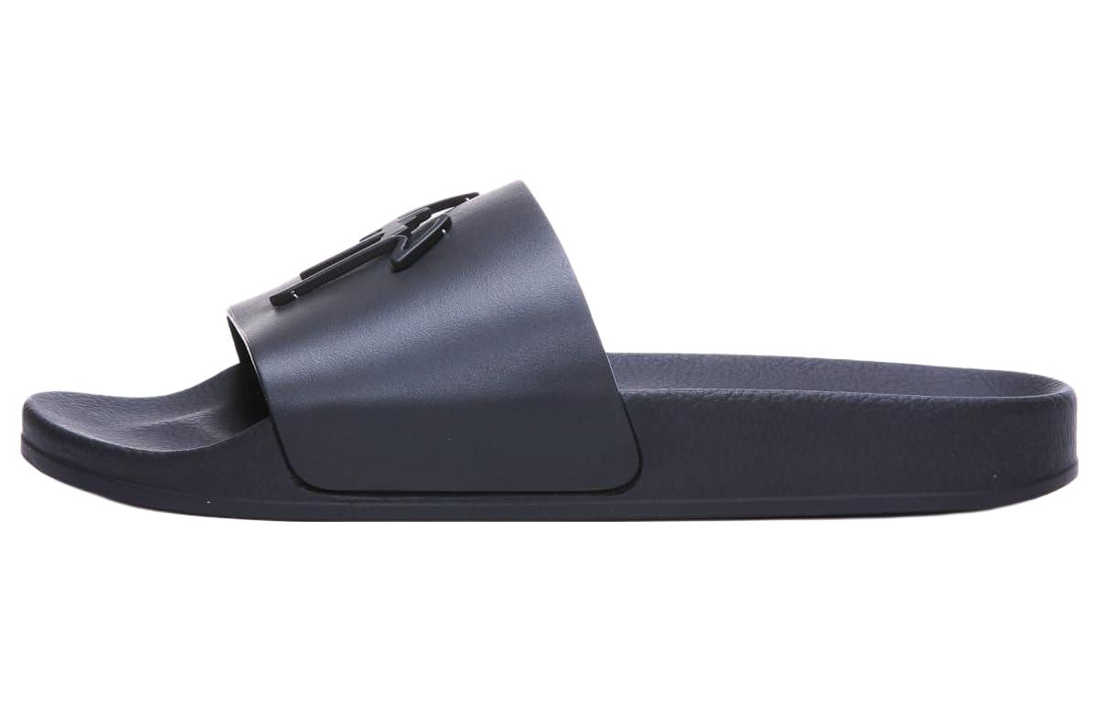 Giuseppe Zanotti GZ Black Calfskin Flat Sandals Fashion Slide. RM90068003