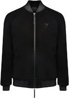Giuseppe Zanotti GZ Black Ribbed Zip-Up Jacket Long Sleeve Outerwear ERU8015K01 Giuseppe Zanotti GZ Black Ribbed Zip-Up Jacket Long Sleeve Outerwear ERU8015K01