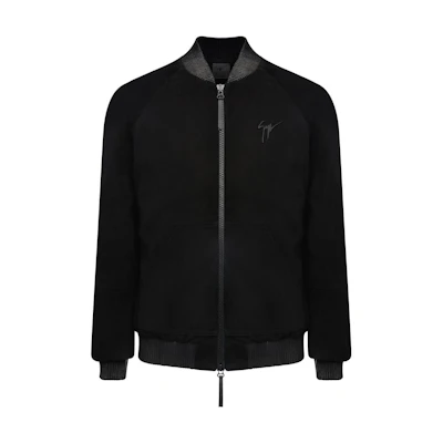 Giuseppe Zanotti GZ Black Ribbed Zip-Up Jacket Long Sleeve Outerwear ERU8015K01