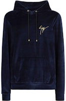 Giuseppe Zanotti GZ Fall Winter 2023 Logo Embroidered Hoodie Navy Blue IRU3015001 Giuseppe Zanotti GZ Fall Winter 2023 Logo Embroidered Hoodie Navy Blue IRU3015001