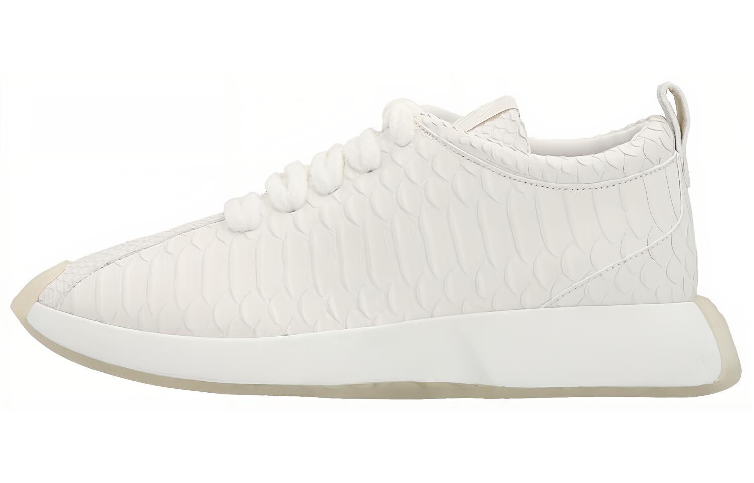 Giuseppe Zanotti GZ Ferox White Low-Top Casual Fashion Sneakers. RU10025 White Color