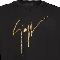 ジュゼッペザノッティ GZ FW22 ロゴ ラインストーン 半袖 Tシャツ メンズ ブラック ゴールド IRU2003001 Details for ジュゼッペザノッティ GZ FW22 ロゴ ラインストーン 半袖 Tシャツ メンズ ブラック ゴールド IRU2003001