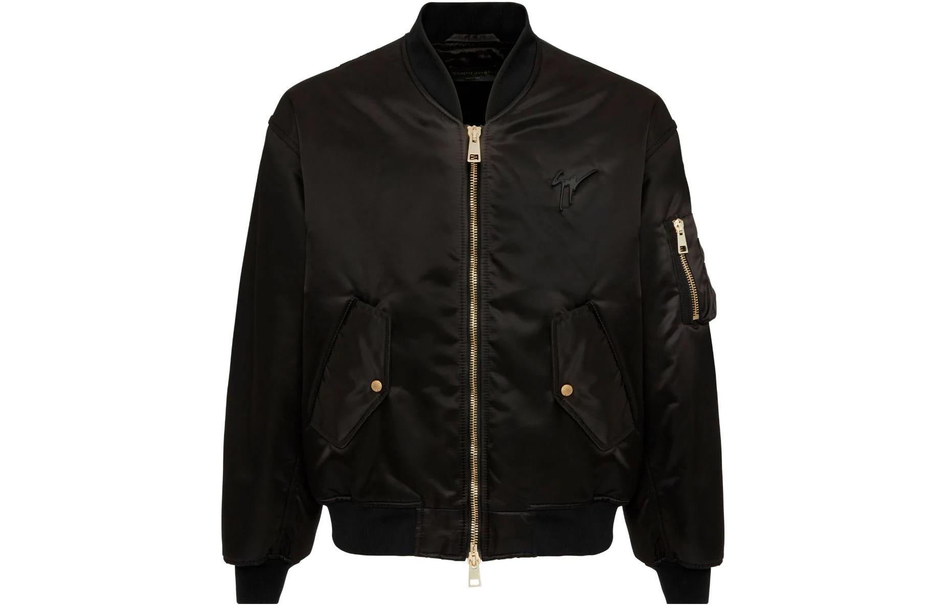 Giuseppe Zanotti GZ FW23 Slim Logo Bomber Jacket Men’s Black IRU3011001