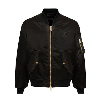 Giuseppe Zanotti GZ FW23 Slim Logo Bomber Jacket Men’s Black IRU3011001