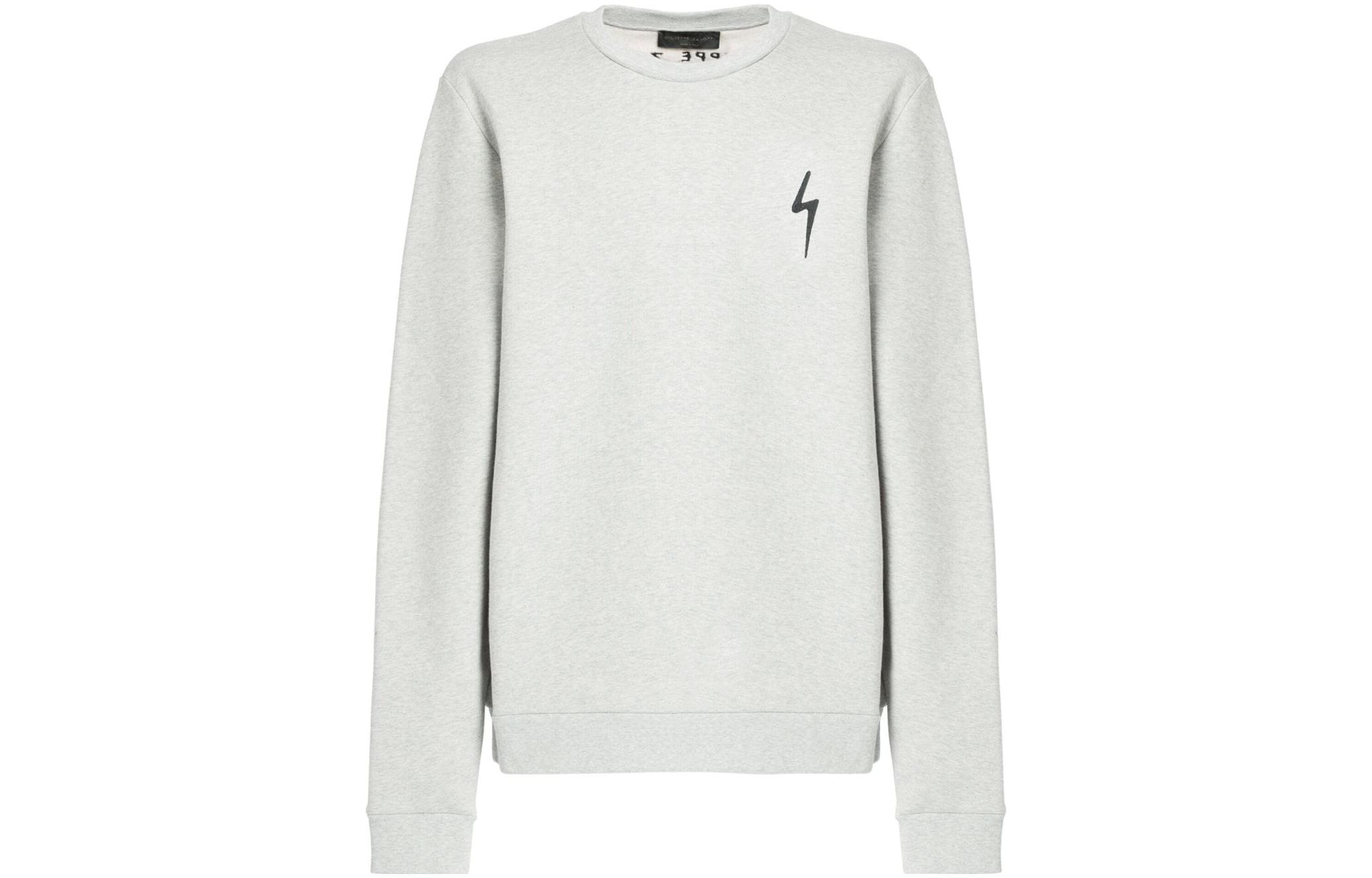 Giuseppe Zanotti GZ FW23 Solid Logo Embroidered Crewneck Sweatshirt Grey Mens IRU2012K03