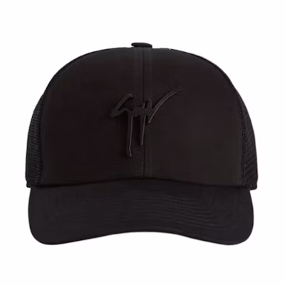 Giuseppe Zanotti GZ Logo Cotton Polyester Black Cap for Men EAU4007001