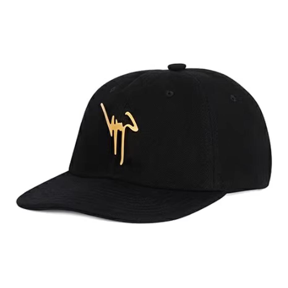 Giuseppe Zanotti GZ Logo Fabric Black Baseball Cap for Men. IAU0007001