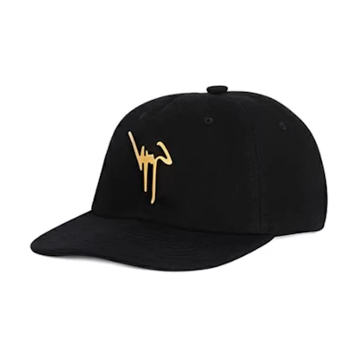 Giuseppe Zanotti GZ Logo Fabric Black Baseball Cap for Men. IAU0007001