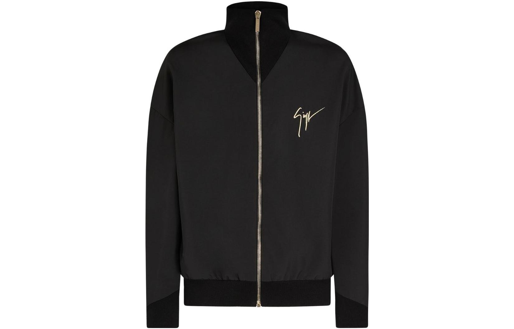 Giuseppe Zanotti GZ Logo High-Neck Zip Jacket Men’s Black ERU3004001