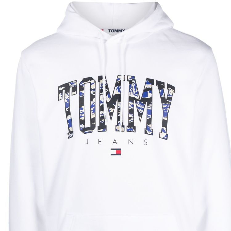 Shop Sudadera con capucha blanca relajada con logotipo GZ de Giuseppe Zanotti. DM0DM17810