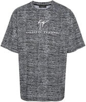 Giuseppe Zanotti GZ Monogram Print Crewneck T-Shirt Black Mens. ERU4001002 Giuseppe Zanotti GZ Monogram Print Crewneck T-Shirt Black Mens. ERU4001002