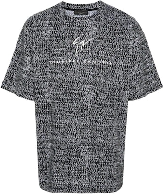 ジュゼッペザノッティ GZモノグラムプリント クルーネックTシャツ ブラック メンズ ERU4001002 Order ジュゼッペザノッティ GZモノグラムプリント クルーネックTシャツ ブラック メンズ ERU4001002