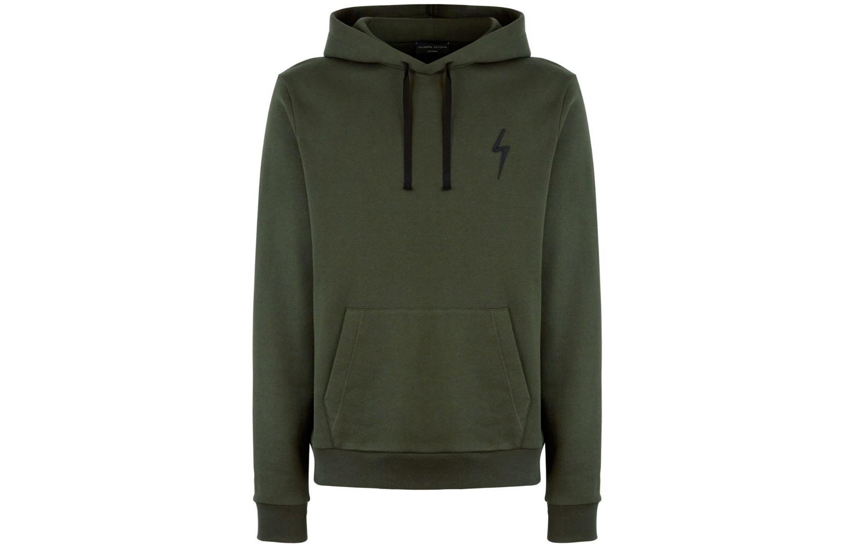 Giuseppe Zanotti GZ Olive Green Solid Color Hoodie Long Sleeve Casual Wear IRU2013K07
