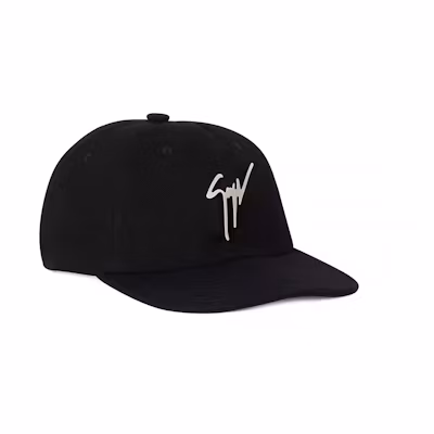 Giuseppe Zanotti GZ Script Logo Fabric Cap Men’s Black IAU0007002