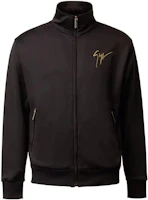 Giuseppe Zanotti GZ Solid Black Stand Collar Long Sleeve Jacket ERU2008001 Giuseppe Zanotti GZ Solid Black Stand Collar Long Sleeve Jacket ERU2008001