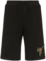 ジュゼッペザノッティ GZ SS22 ブラック ロゴパッチ ルーズフィット カジュアルショーツ ERU2001001 Order ジュゼッペザノッティ GZ SS22 ブラック ロゴパッチ ルーズフィット カジュアルショーツ ERU2001001