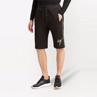 ジュゼッペザノッティ GZ SS22 ブラック ロゴパッチ ルーズフィット カジュアルショーツ ERU2001001 Shop ジュゼッペザノッティ GZ SS22 ブラック ロゴパッチ ルーズフィット カジュアルショーツ ERU2001001