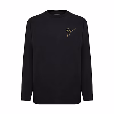 Giuseppe Zanotti GZ SS22 Black Pullover Sweatshirt with Logo Embroidery Men IRU1010001