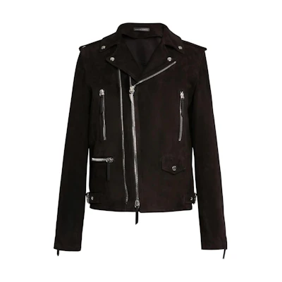 Giuseppe Zanotti GZ SS23 Black Solid Moto Jacket with Zipper Pockets Men ERU2006001