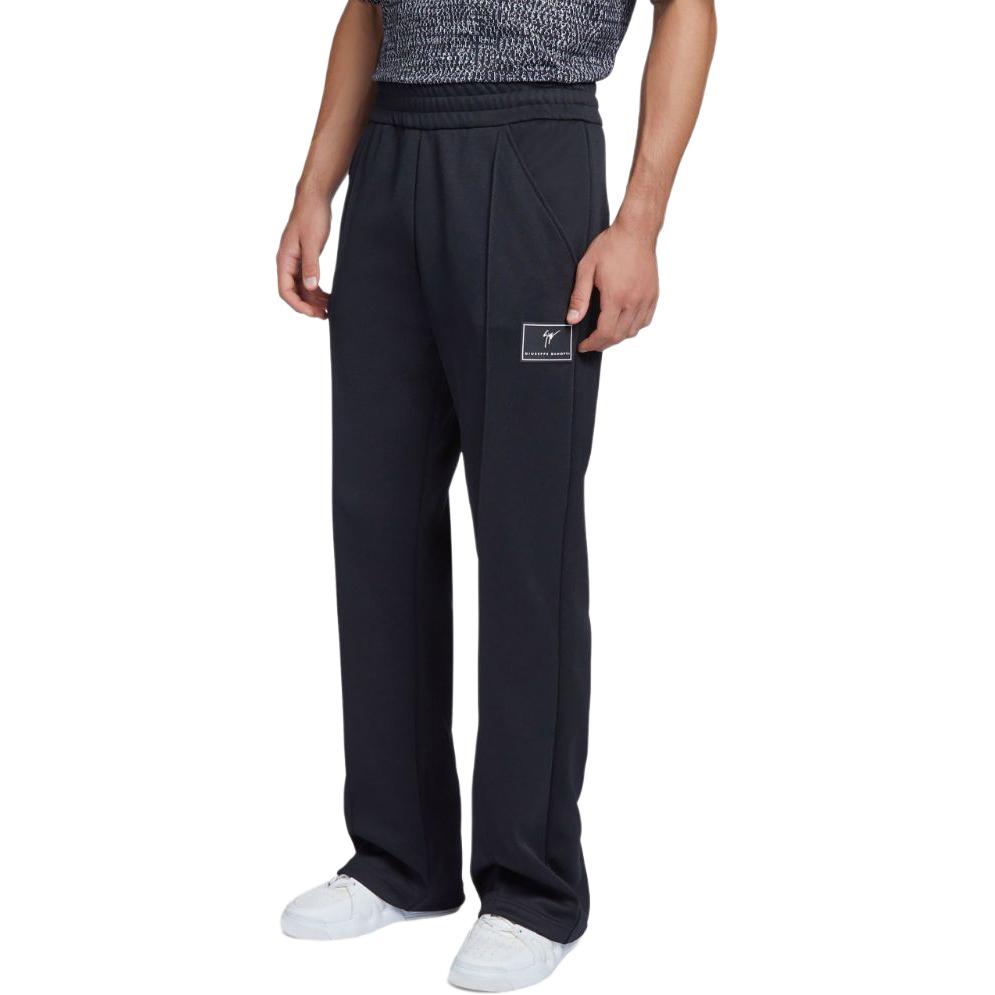 Purchase Giuseppe Zanotti GZ SS24 Pantalones Negros Logo Elástico Cintura ERU4005001