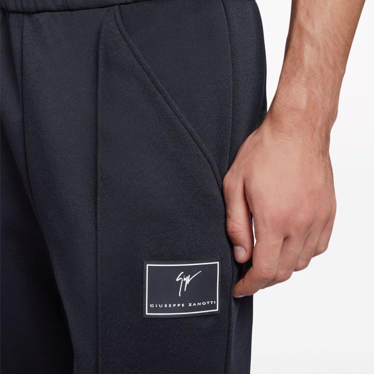 Details for Giuseppe Zanotti GZ SS24 Pantalones Negros Logo Elástico Cintura ERU4005001