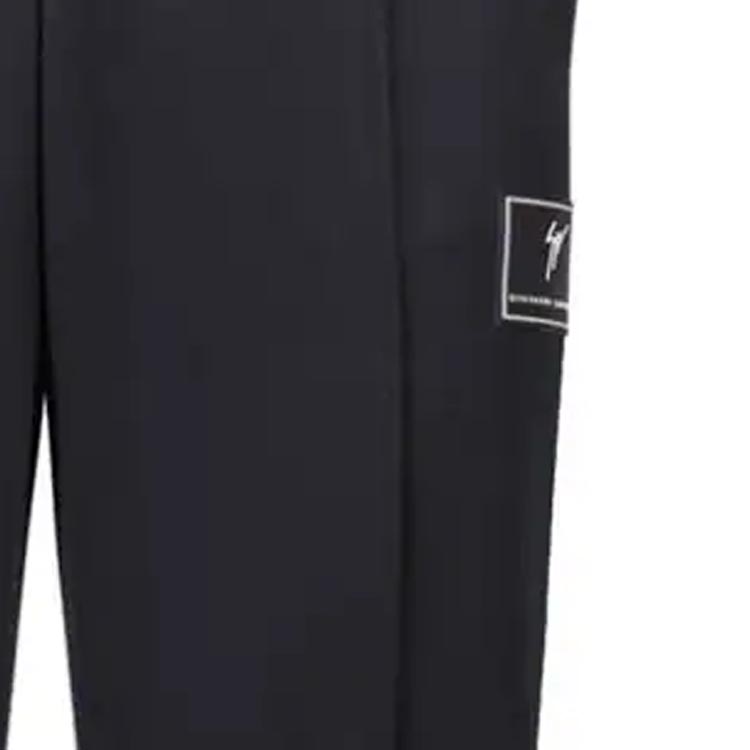 Cheap Giuseppe Zanotti GZ SS24 Pantalones Negros Logo Elástico Cintura ERU4005001
