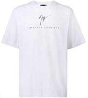 Giuseppe Zanotti GZ SS24 Letter Print Crewneck Casual T-Shirt Mens Chalk White ERU4001001 Giuseppe Zanotti GZ SS24 Letter Print Crewneck Casual T-Shirt Mens Chalk White ERU4001001